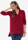 Hi-Low Popover Tunic, RICH BURGUNDY, hi-res image number null
