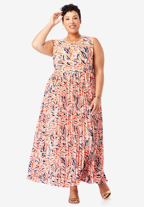 Pleated Maxi Dress Plus Size Casual Dresses Fullbeauty