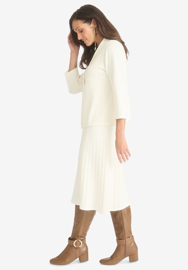 2-Piece Sweater Jacket Dress, , alternate image number null