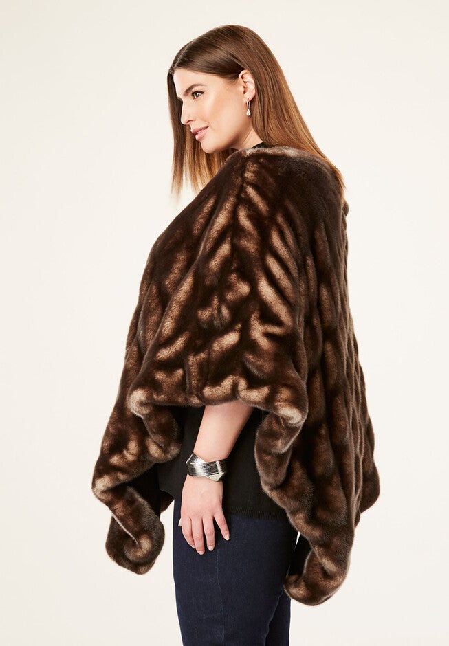 Faux Fur Poncho by Donna Salyers Fabulous-Furs®, , alternate image number null