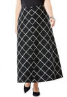 Wool-Blend Maxi Skirt, BLACK WINDOW PANE, hi-res image number 0