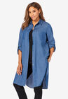 Denim Mega Tunic, MEDIUM WASH, hi-res image number null