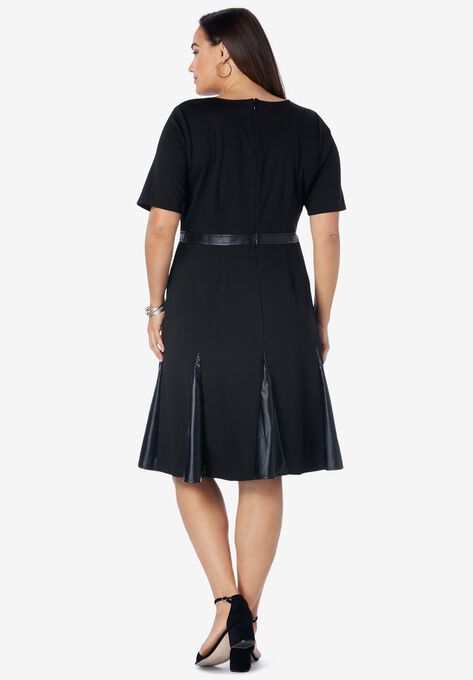 Ponte Fit & Flare Dress, , on-hover image number null