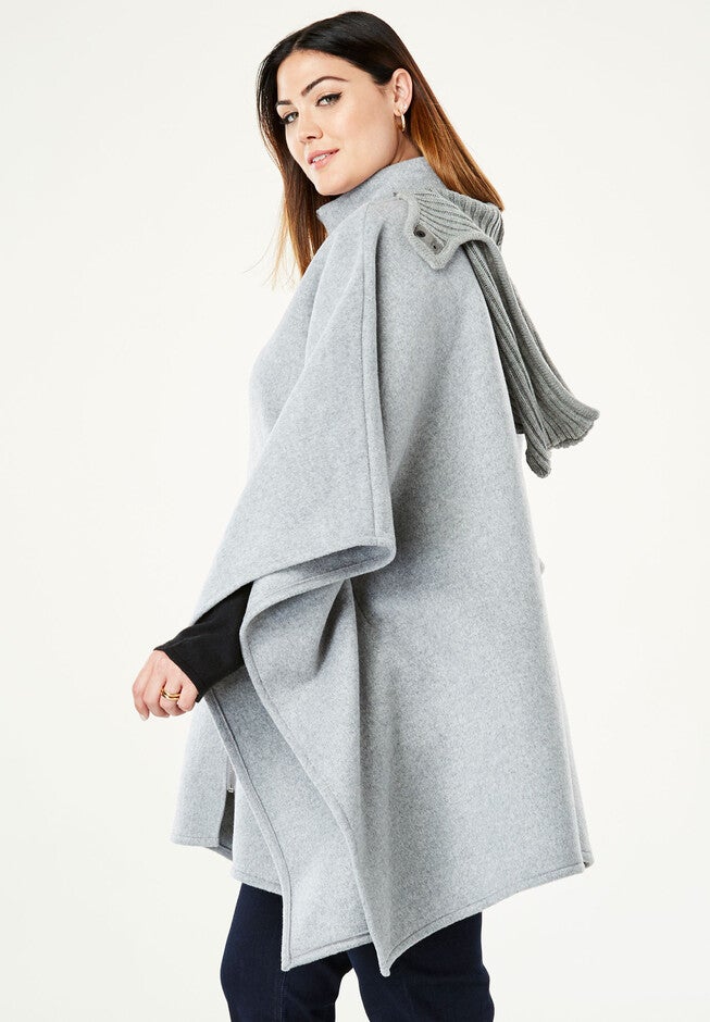 Wool Cape Coat, , alternate image number null