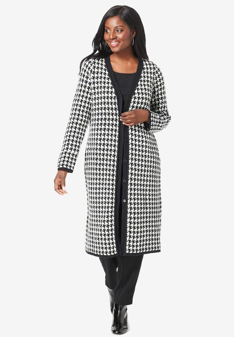 Jacquard Duster Plus Sizecardigans Fullbeauty