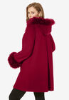 Hooded Faux Fur Trim Coat, , on-hover image number null