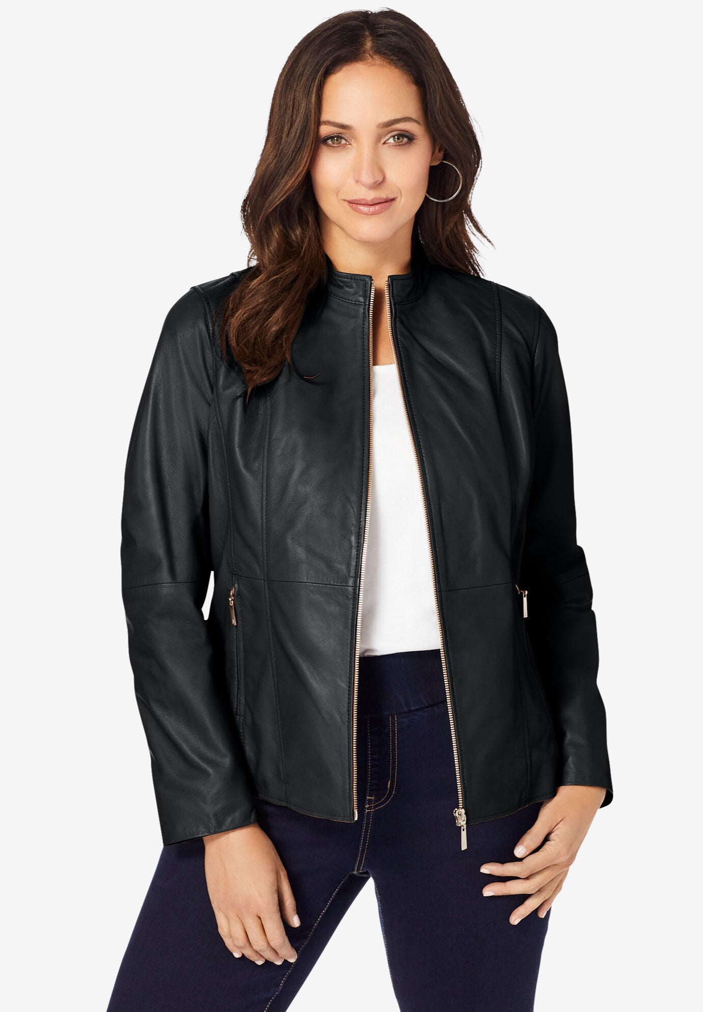 plus size black suede jacket