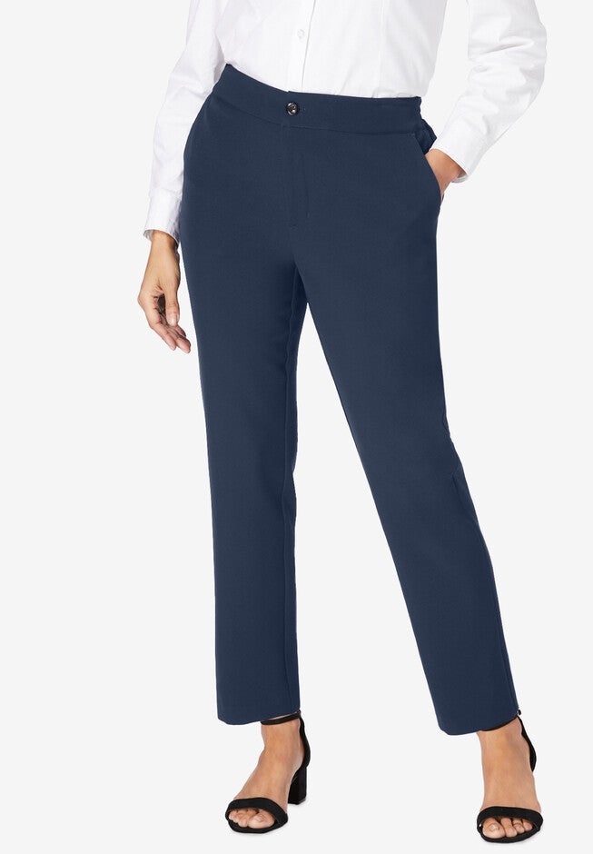Bi-Stretch Slim Straight Pant, NAVY, hi-res image number 0