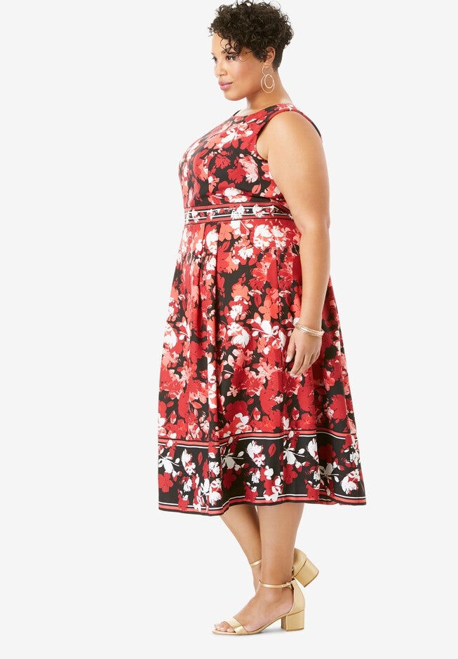 Fit & Flare Fashion Dress, , alternate image number null