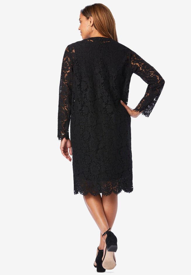 2-Piece Lace Jacket Dress, , on-hover image number 1