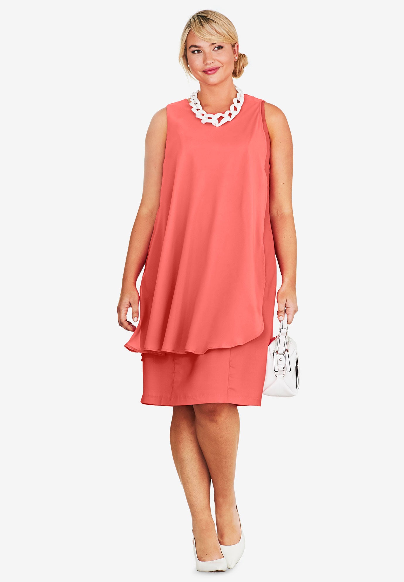 overlay sheath dress