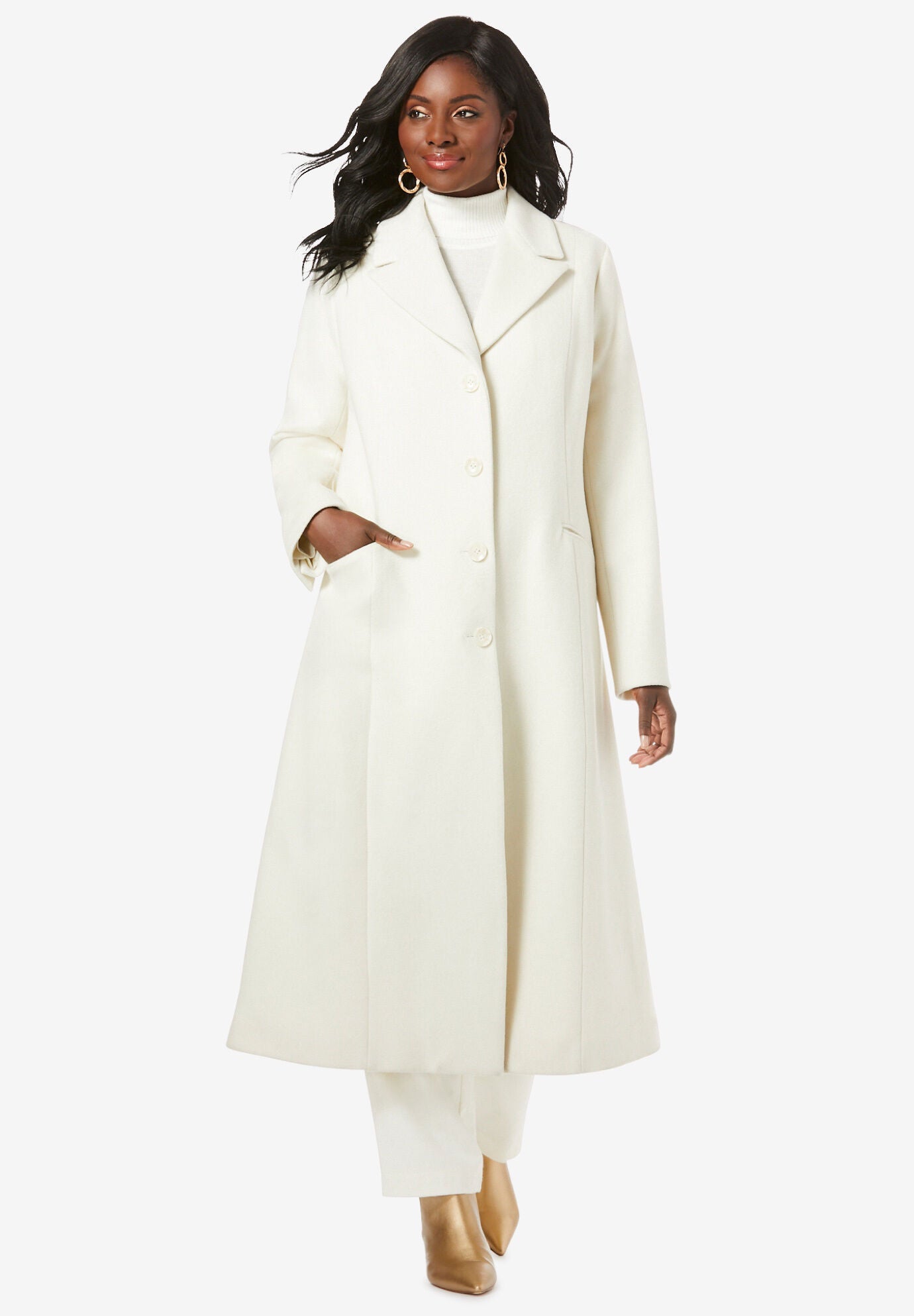 Full Length Wool Blend Coat Fullbeauty Outlet