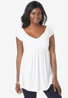 Cold Shoulder Pleat Tunic, , alternate image number null