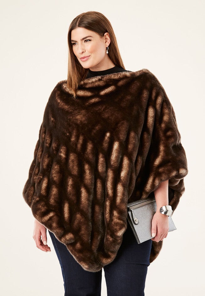 Faux Fur Poncho by Donna Salyers Fabulous-Furs®, , alternate image number null