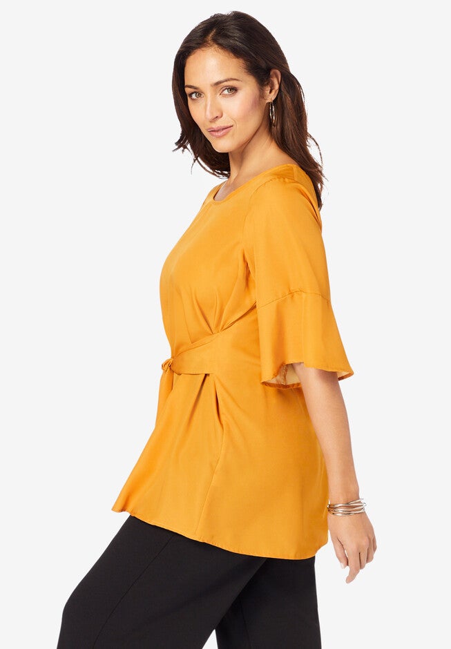 Tie-Front Tunic, , alternate image number 2