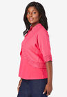 Crochet Trim Shrug, , alternate image number null