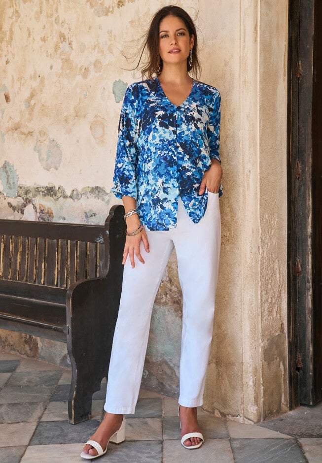V-Neck Blouse, , alternate image number null