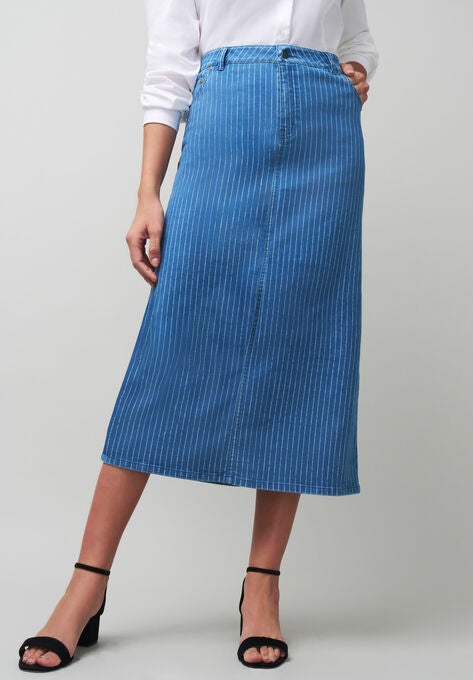 True Fit Denim Skirt, , alternate image number null