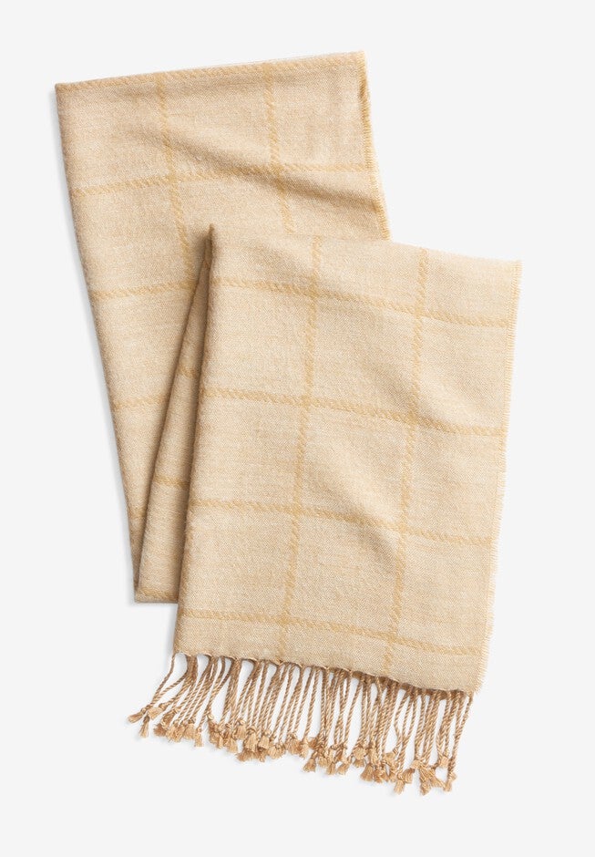 Long Scarf, SOFT CAMEL WINDOWPANE, hi-res image number 0
