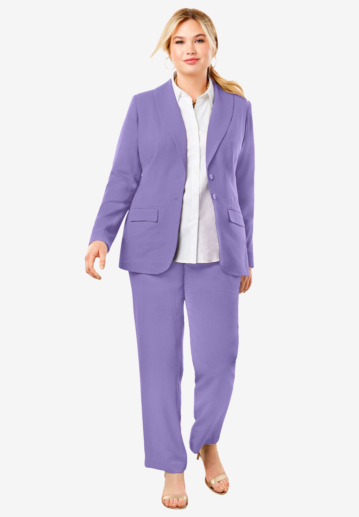 plus size purple suit