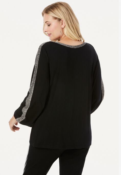 Boatneck Shimmer Tunic, , on-hover image number null