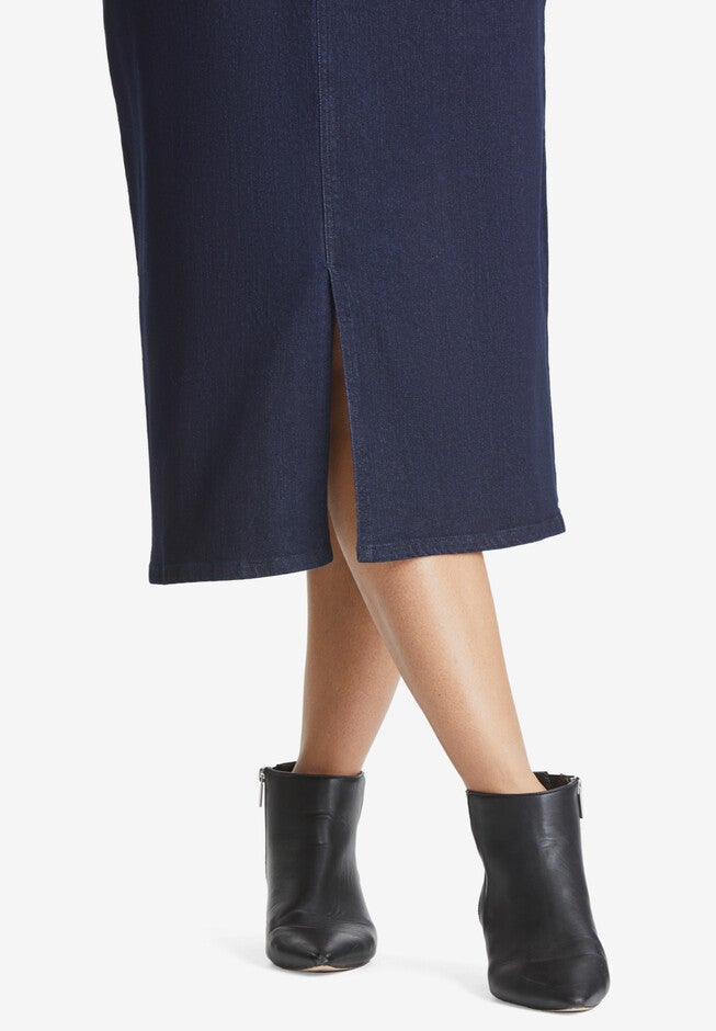 Refined Denim Skirt, , alternate image number null