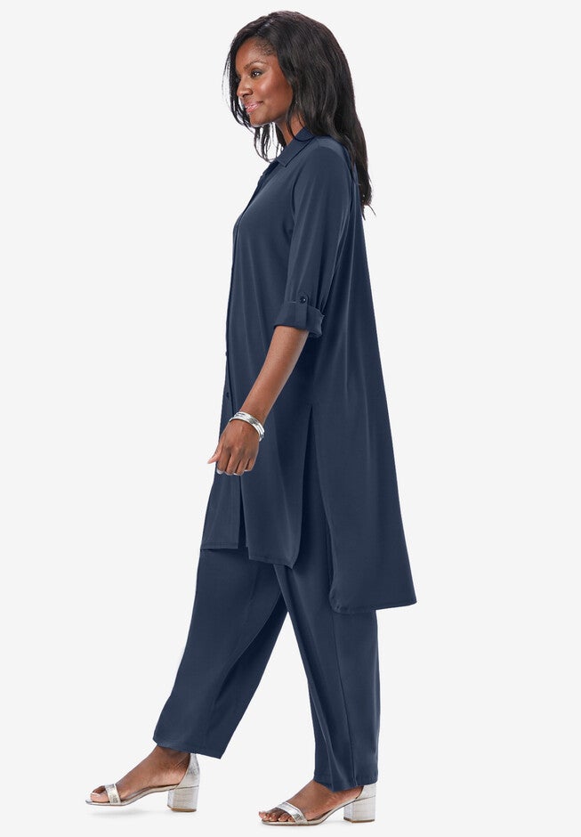 Tie Front Knit Mega Tunic, , alternate image number 2