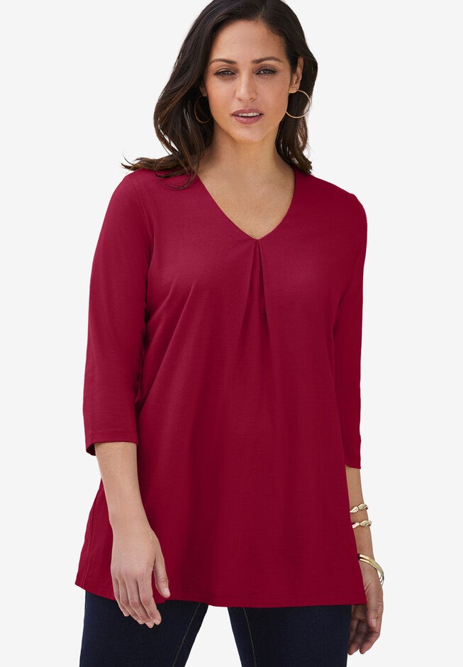 Flyaway Tunic, RICH BURGUNDY, hi-res image number 0