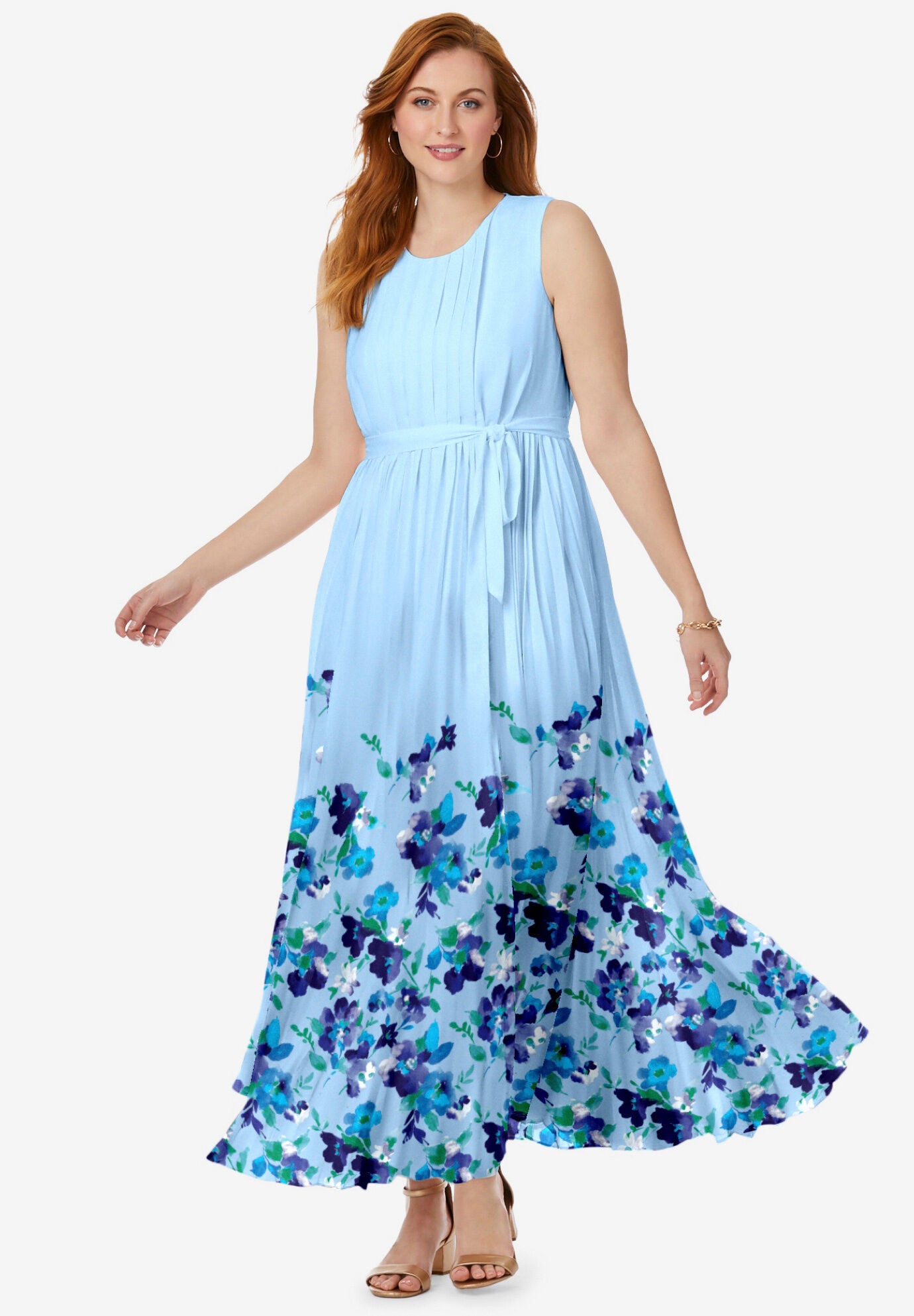 Pleated Maxi Dress Fullbeauty Outlet