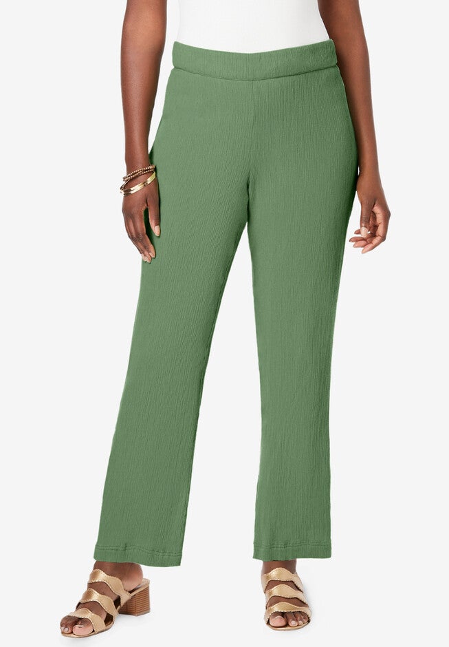 Gauze Side-Button Trouser, OLIVE DRAB, hi-res image number null