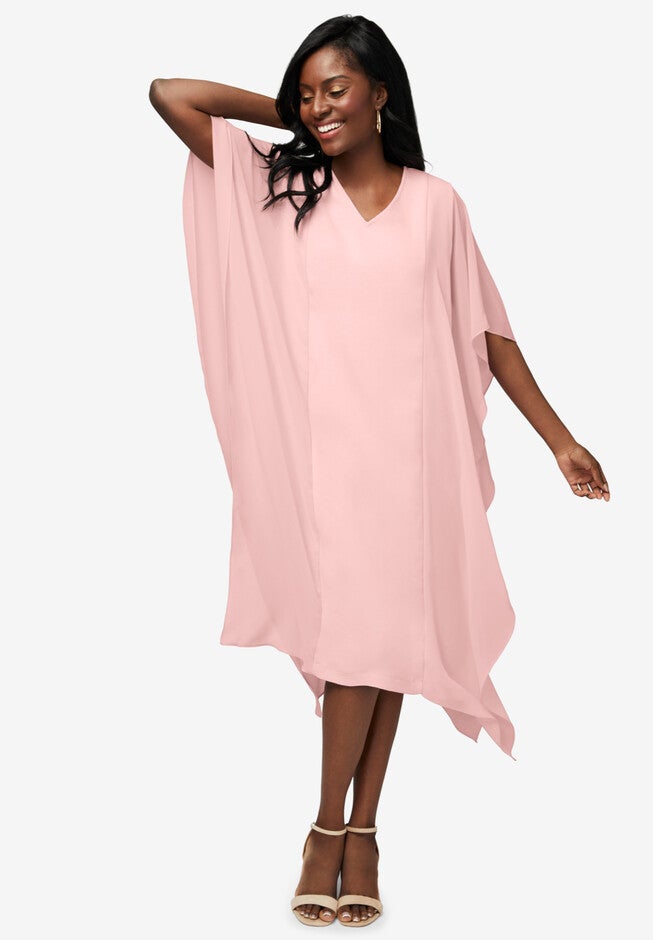 Georgette Crepe Sleeve Dress, , alternate image number null