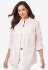 Poplin Tunic, VIBRANT WATERMELON SHADOW STRIPE, hi-res image number null
