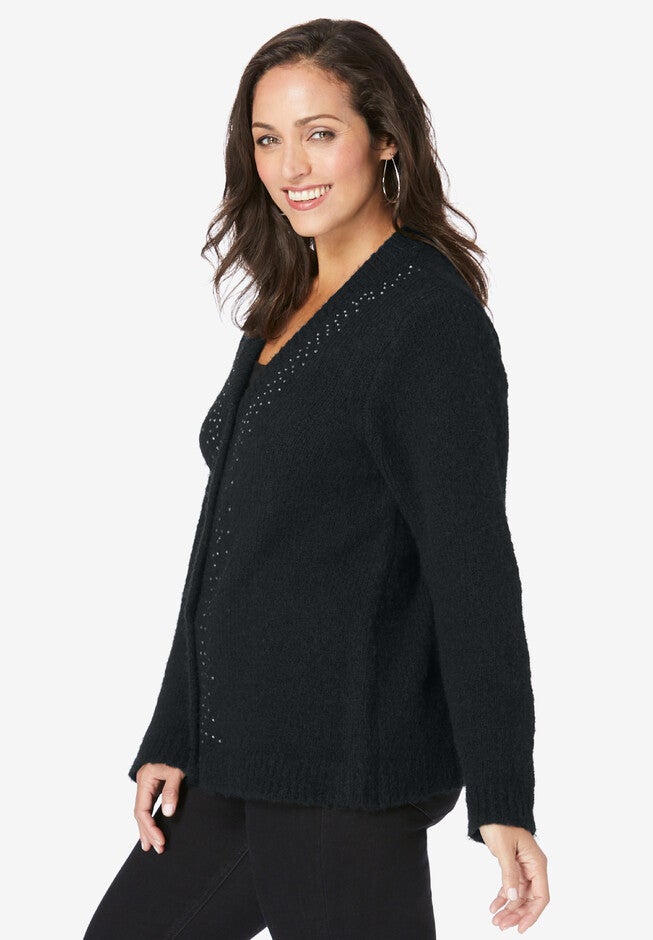 Embellished Mohair Cardigan, , alternate image number null