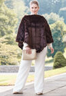 Faux Fur Poncho, , alternate image number null