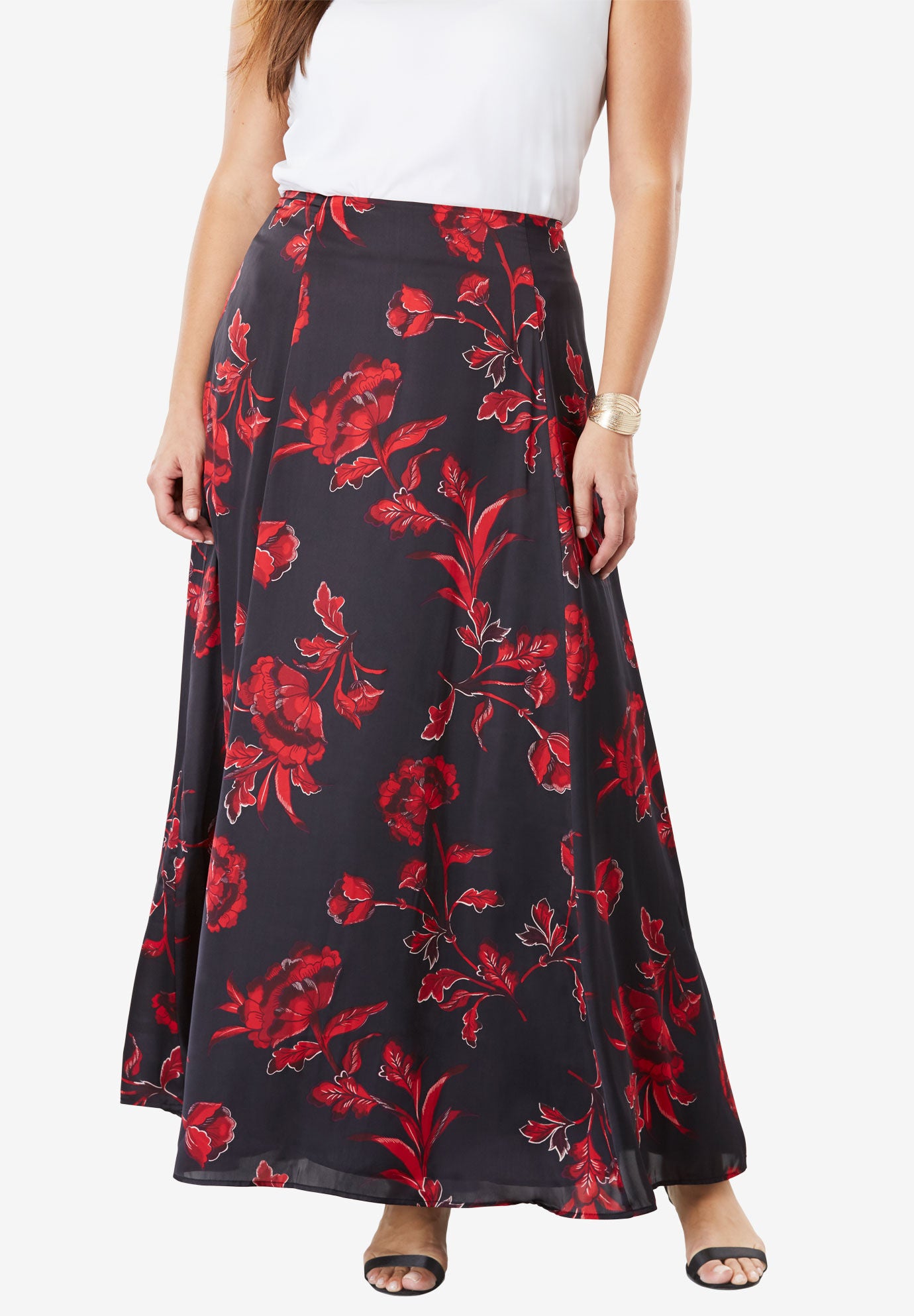 woman within maxi skirts