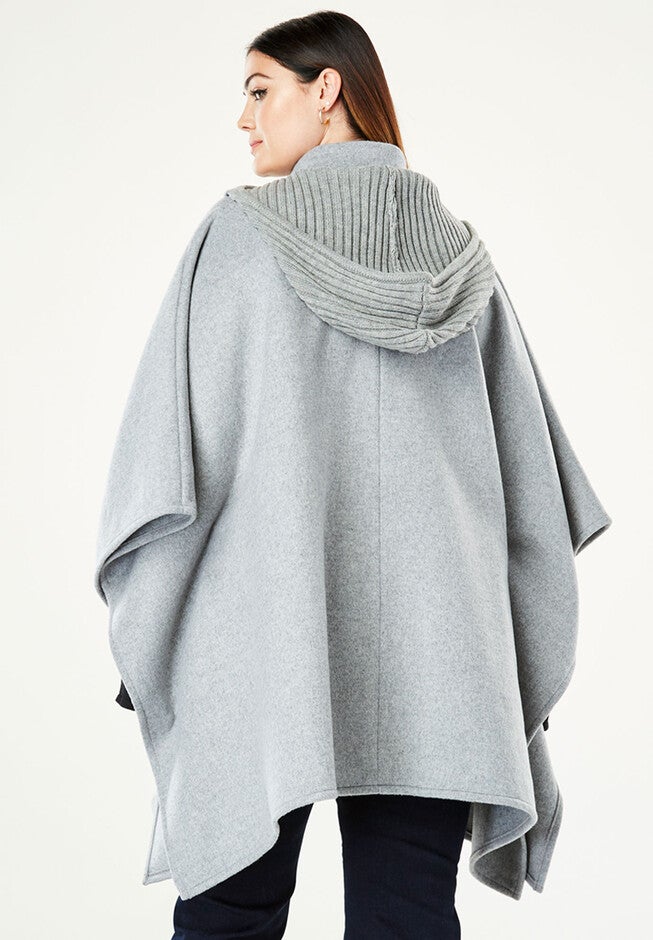 Wool Cape Coat, , on-hover image number null