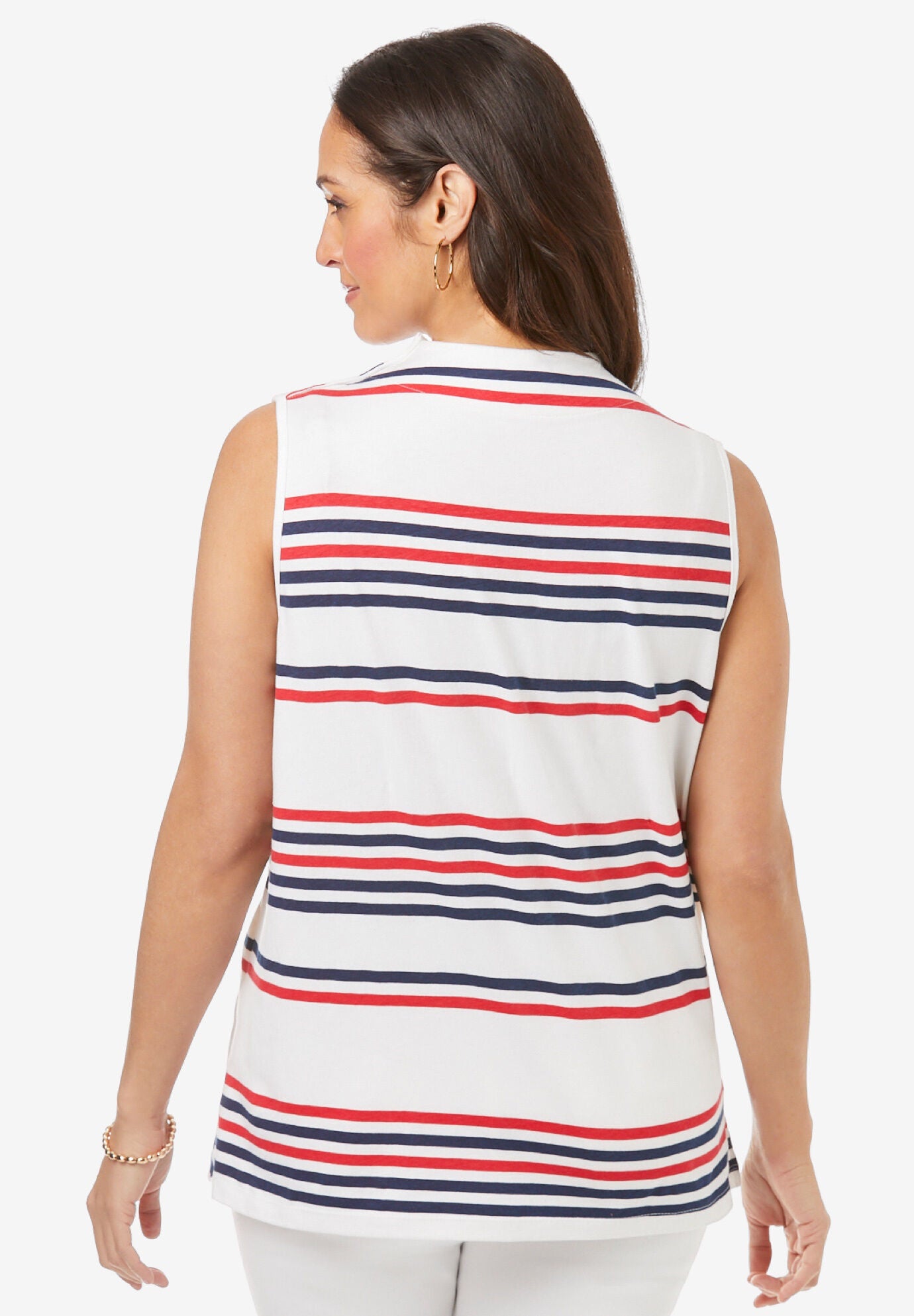 Button Neck Tank, , on-hover image number 1