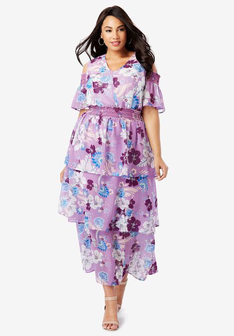 Tiered Maxi Dress Plus Size Casual Dresses Fullbeauty
