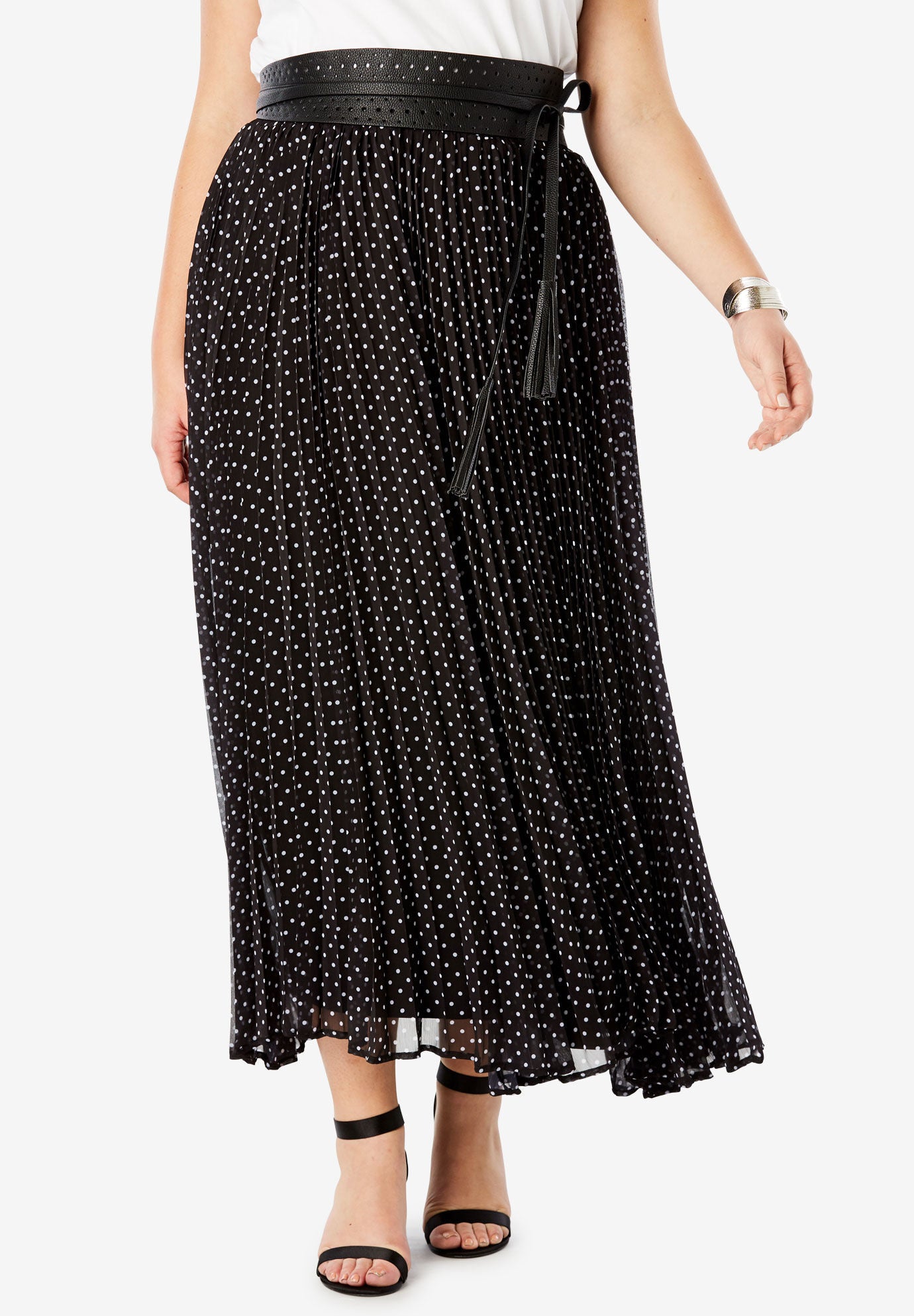 Pleated Maxi Skirt, , alternate image number 3