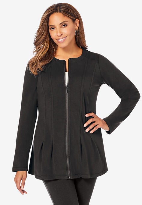 Peplum Jacket, BLACK, hi-res image number null