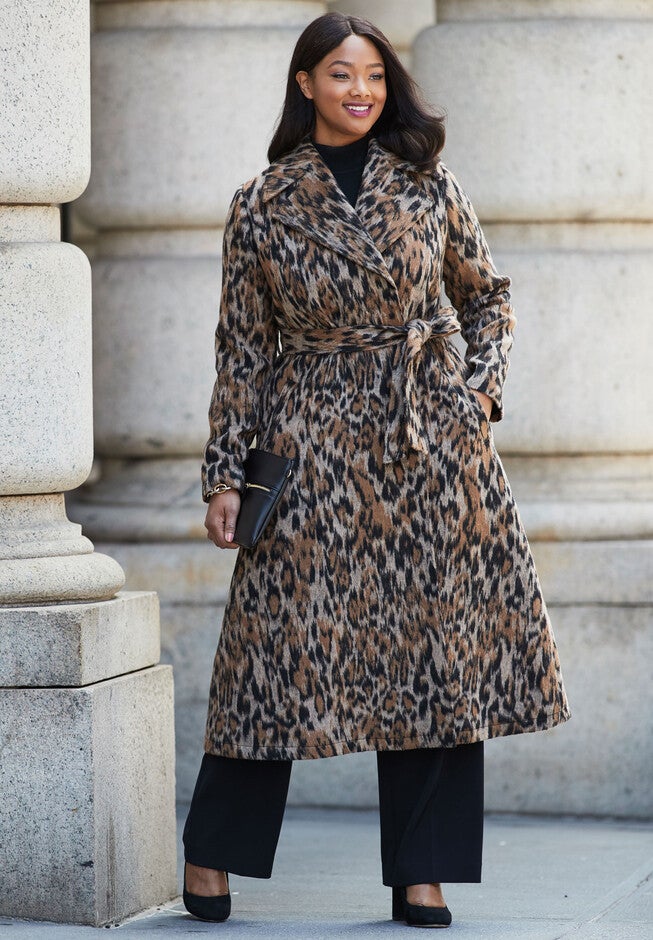Wool-Blend Wrap Coat, , alternate image number 3