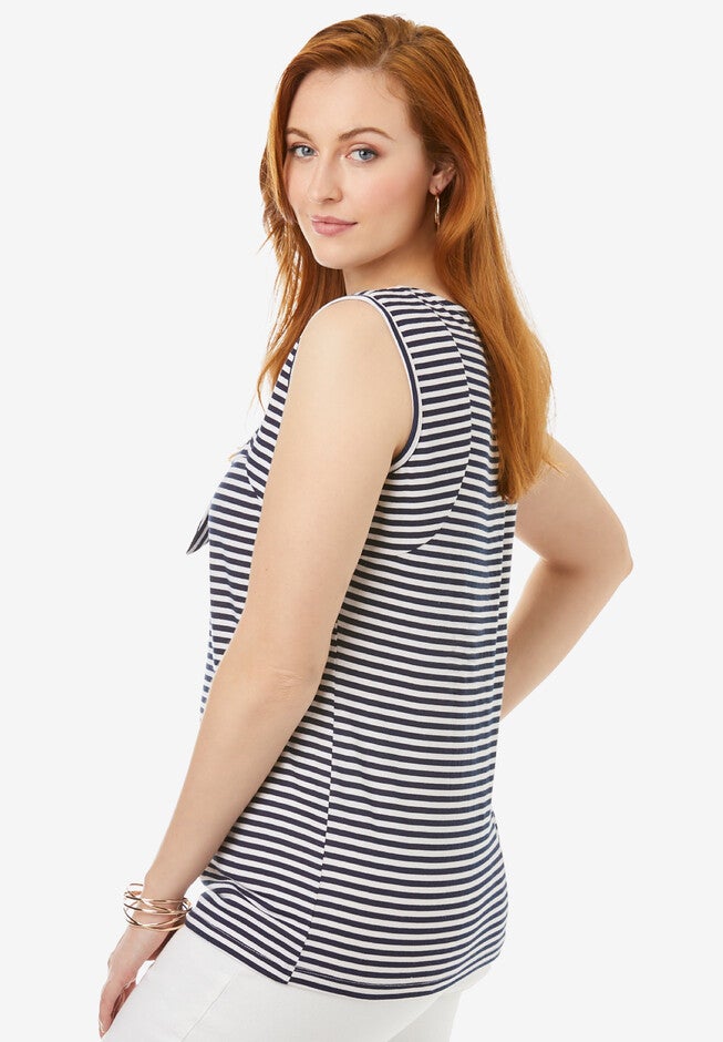 Tie Front Tank, , alternate image number 2