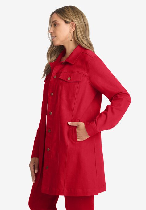 Long Denim Jacket, , alternate image number null