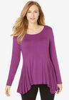 Flared Hi-Low Tunic, PURPLE TULIP, hi-res image number null