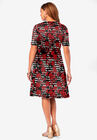 Ponte Flare Dress, , on-hover image number null