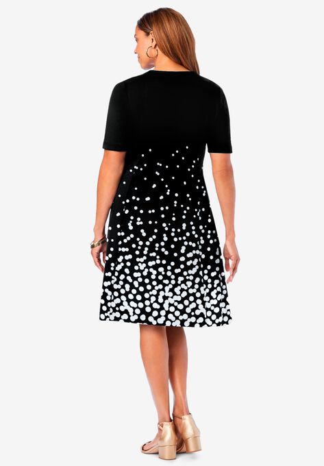 Ponte Flare Dress, , on-hover image number null