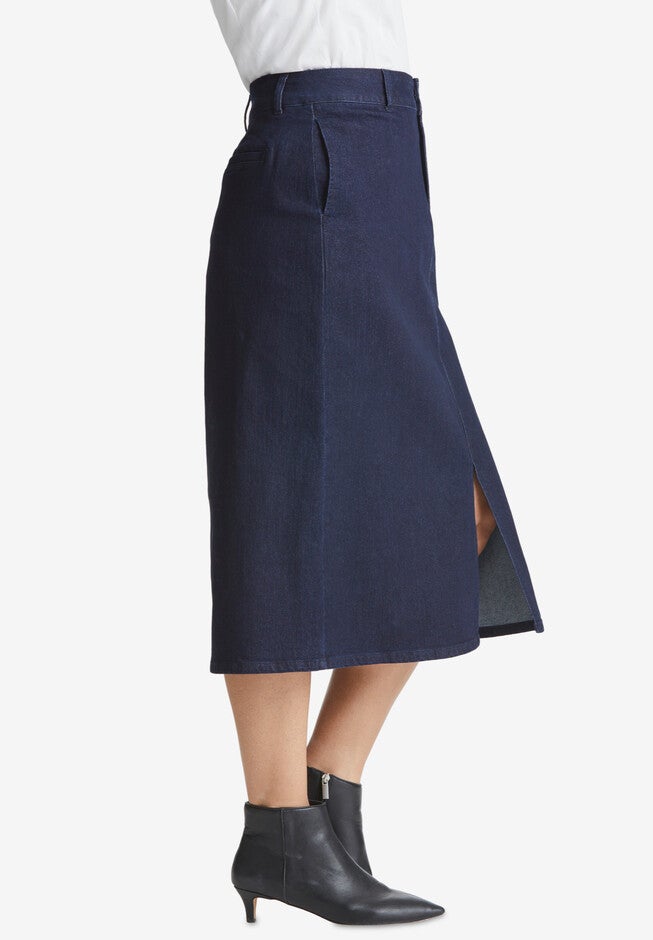 Refined Denim Skirt, , alternate image number null