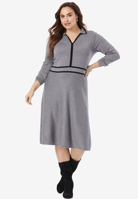 A-Line Sweater Dress | Fullbeauty Outlet