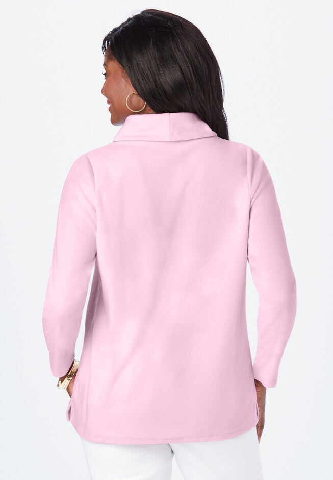 Shawl Collar Micro Fleece Top, , on-hover image number 1