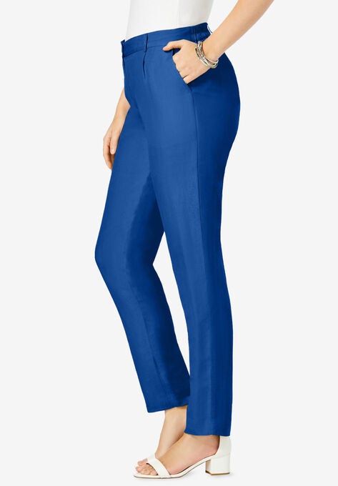 Linen Pleat-Front Pant, , alternate image number null
